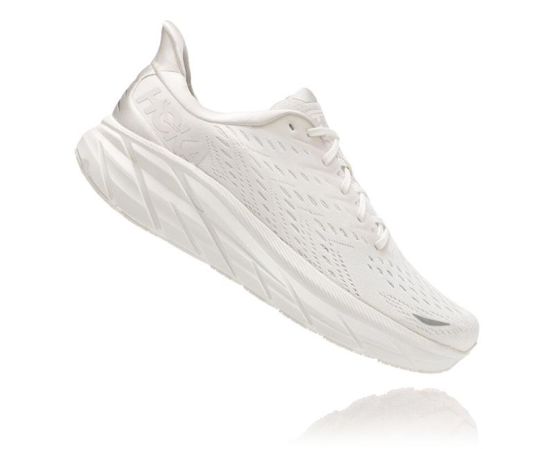 Hoka One One Clifton 8 - Tenis Corrida Largos Homem Branco / Branco | PT-qcneWNJ